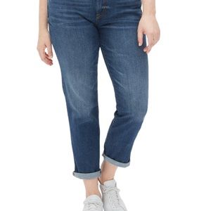 Gap Girlfriend Jeans Mid Rise Size 27 Relaxed Fit Straight Leg Boyfriend Jeans